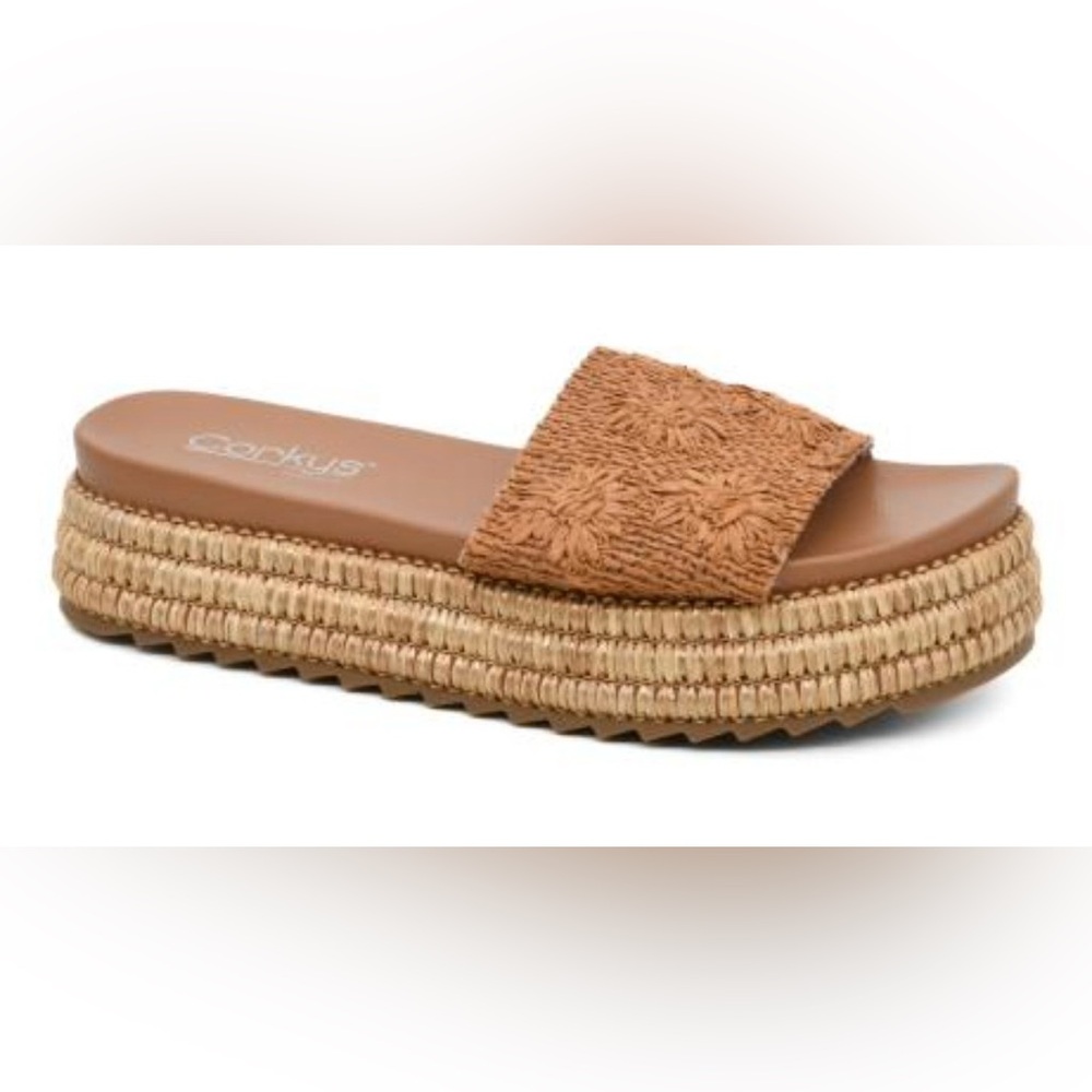 Corkys natural BRB sandal in size 9